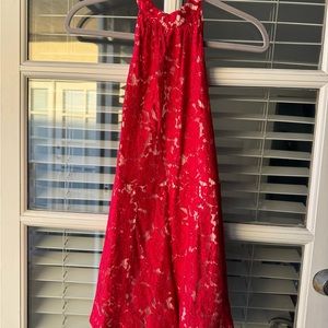 Missguided Red Lace Halter Romper Size 6